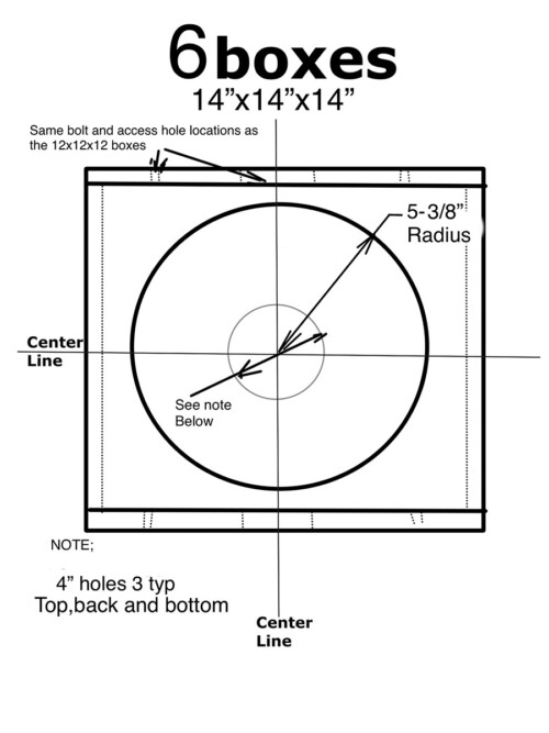 One of my first sketches for the first 14 x 14 x 14 size modules, it's amazing how much more bass you get with just a little more module