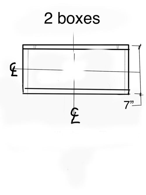 One of the first sketches of the half modules area