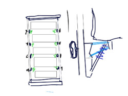 Super early sketch when I was working out the idea