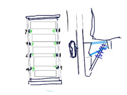 Super early sketch when I was working out the idea